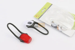 Фонарь передний 1 диод+задний 1 диод, силиконовые к-кт, JY-267-С (без батареек)