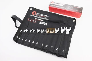 Набор ключей комбинированных 12шт (6/7/8/9/10/11/12/13/14/17/19/22мм) "скрутка" DIN3113, STORM XT-1004