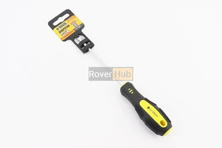 Викрутка магнітна шліцева SL5x125мм ручка з TPR покриттям 48-5512