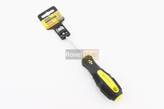 Викрутка магнітна шліцева SL6x100мм ручка з TPR покриттям 48-5610