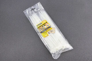 Хомут-стяжка пластиковый 3,6x250мм к-кт 100шт, белый 20-1808