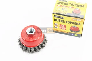 Щітка торцева М14 D-75мм з плетеного дроту 19-7007