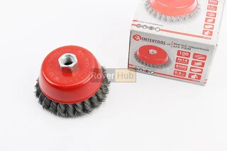 Щетка торцевая М14 D-100мм из плетеной проволоки BT-2100