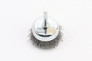 Щетка торцевая со стержнем 1/4" D-50мм из рифленой проволоки BT-9050