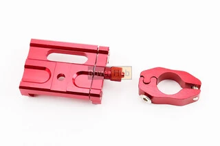 Тримач телефону на кермо металевий, ширина 50-100мм регульована, Червоний