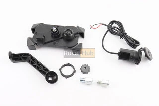 Тримач телефону на кермо з чорним малюнком, кріплення під дзеркало + USB зарядка (мін. Розмір телефону 60 * 124мм, макс. Розмір 80