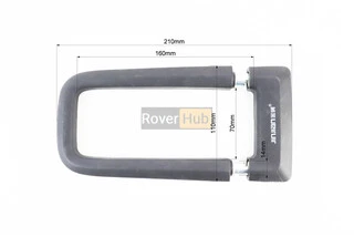 Замок протиугінний U-подібний 110x210 (70х160)мм, товщина скоби 14мм під ключ, чорний T626