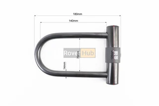 Замок протиугінний U-подібний 120x180 (70х140)мм, товщина скоби 14мм під ключ, чорний T603