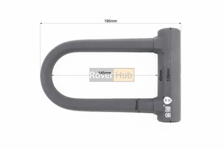 Замок протиугінний U-подібний 130x195 (65х145)мм, товщина скоби 16мм під ключ, чорний T608