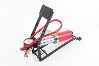 Насос ножний для шин однопоршневий 290*90мм "великий, шток товстий" червоний