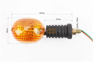 Поворот "ОВАЛ" великий хром., довга ніжка, темно-помаранчеве скло