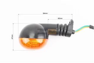 Поворот круглий "малий" (помаранчеве скло) на гумовій ніжці, тип 1