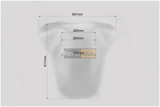 Стекло ветровое 67х62см (3мм) МОТО с креплением на руль