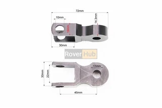 Подовжувач заднього амортизатора 45мм к-кт 2шт, чорний