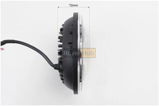 Фара кругла передня частина з обідком "R" універсальна 6-LED, d-180mm, МОТО TUNING