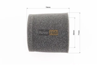 Фильтр воздушный нулевой - элемент для 55мм "цилиндр" (поролоновый), ЧЕРНЫЙ