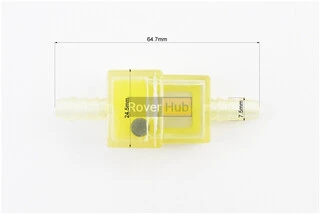 Фильтр топливный с магнитом цветной прямоугольный (элемент - сетка)