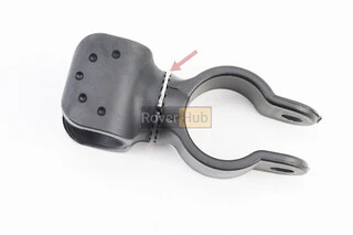 УЦЕНКА Крепление фонаря на руль велосипеда, регулированное, пластмассово-прорезиненное, чёрное JY-ZJ004 (не до конца заклепано