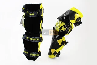 Наколенники защитные (колено+голень) к-кт 2шт, Чёрно-Жёлтые