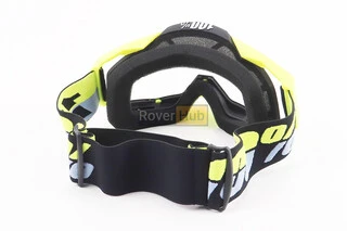 Окуляри кросові/ендуро/АТV, жовто-чорні (прозоре скло)