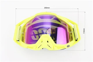 Окуляри кросові/ендуро/АТV, жовті (дзеркальне скло)