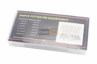 Набор шплинтов игольчатых (L-32;d-1,3, L-35;d-2, L-45;d-2,2, L-40;d-2,4, L-61;d-2,3, L-73;d-3,2) 6 видов, 555шт