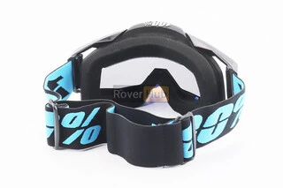 Окуляри кросові/ендуро/АТV, чорно-блакитні С187 (прозоре скло)