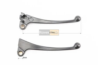 Рычаги руля левый, правый к-кт 2шт (барабан. тормоз) Honda DIO, чёрные