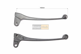 Рычаги руля левый, правый к-кт 2шт (барабан. тормоз) Suzuki LET'S, чёрные