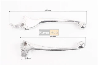 Рычаги руля левый, правый к-кт 2шт (под диск./барабан. тормоз) Honda AF20 "хром", тип 2