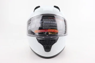 Шолом інтеграл, закритий (сертифікація DOT)+відкидні окуляри BLD-M67 L (59-60см), БІЛИЙ глянець