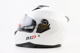 Шолом інтеграл, закритий (сертифікація DOT)+відкидні окуляри BLD-M67 М (57-58см), БІЛИЙ глянець