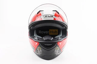 Шолом інтеграл, закритий ZS-811 Solid M, ЧЕРВОНИЙ глянець з білим малюнком