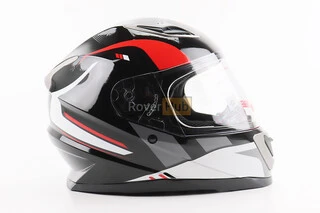 Шолом інтеграл, закритий BLD-M62 S (55-56см), ЧОРНИЙ/БІЛО-ЧЕРВОНИЙ