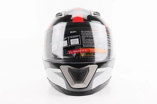 Шолом інтеграл, закритий BLD-M62 S (55-56см), ЧОРНИЙ/БІЛО-ЧЕРВОНИЙ