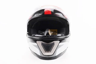 Шолом інтеграл, закритий BLD-M62 М (57-58см), ЧОРНИЙ/БІЛО-ЧЕРВОНИЙ