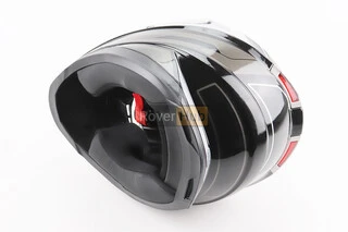 Шолом інтеграл, закритий BLD-M62 S (55-56см), ЧОРНИЙ/БІЛО-СІРИЙ