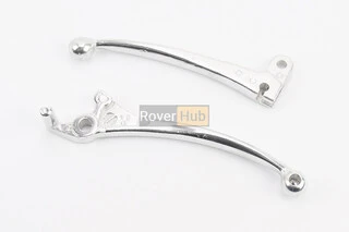 Рычаги руля левый, правый к-кт 2шт (под диск./барабан. тормоз) Suzuki AD50 "хром"