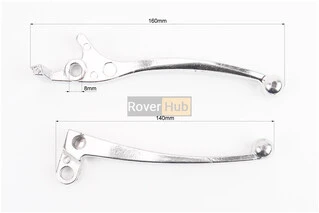 Рычаги руля левый, правый к-кт 2шт (под диск./барабан. тормоз) Suzuki AD50 "хром"