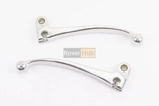 Важелі керма лівий, правий к-кт 2шт (під диск. / барабан. гальмо) Suzuki AD50 "хром"