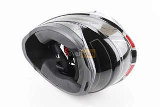 Шолом інтеграл, закритий BLD-M62 М (57-58см), ЧОРНИЙ/БІЛО-СІРИЙ