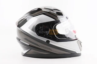 Шолом інтеграл, закритий BLD-M62 М (57-58см), ЧОРНИЙ/БІЛО-СІРИЙ