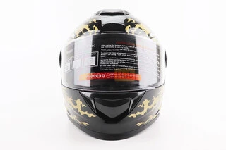 Шлем интеграл, закрытый BLD-М65 L (59-60см), ЧЕРНЫЙ/ЗОЛОТИСТО-СЕРЫЙ "Totem"