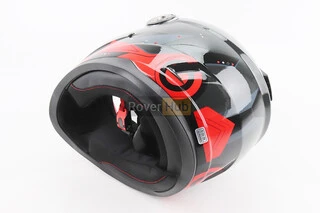 Шолом інтеграл, закритий BLD-М65 S (55-56см), ЧОРНИЙ/ЧЕРВОНО-СІРИЙ