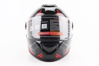 Шолом інтеграл, закритий BLD-М65 S (55-56см), ЧОРНИЙ/ЧЕРВОНО-СІРИЙ