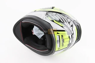 Шлем интеграл, закрытый (сертификация DOT)+откидные очки BLD-M67 М (57-58см), ЧЕРНЫЙ/НЕОНОВО-ЗЕЛЕНЫЙ