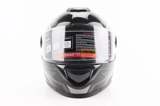 Шолом інтеграл, закритий BLD-М65 L (59-60см), ЧОРНО-СІРИЙ