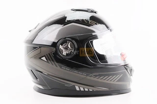 Шолом інтеграл, закритий BLD-М65 S (55-56см), ЧОРНО-СІРИЙ