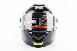 Шлем интеграл, закрытый BLD-М65 L (59-60см), ЧЕРНЫЙ/НЕОНОВО-ЖЕЛТО-СИНИЙ