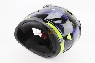Шлем интеграл, закрытый BLD-М65 S (55-56см), ЧЕРНЫЙ/НЕОНОВО-ЖЕЛТО-СИНИЙ